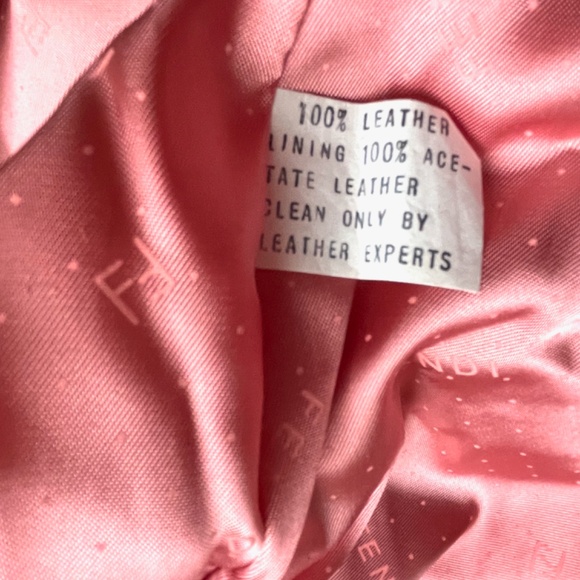 Fendi Jacket Batwing Sleeve Long Cocoon Duster Rose Pink Suede Leather Rare - Picture 14 of 17